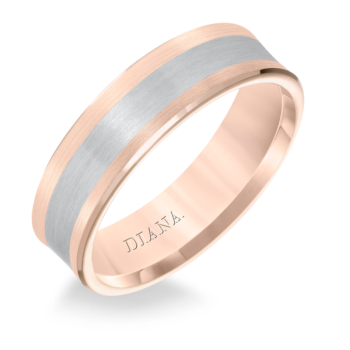 Concave Roll Edge Carved Wedding Band