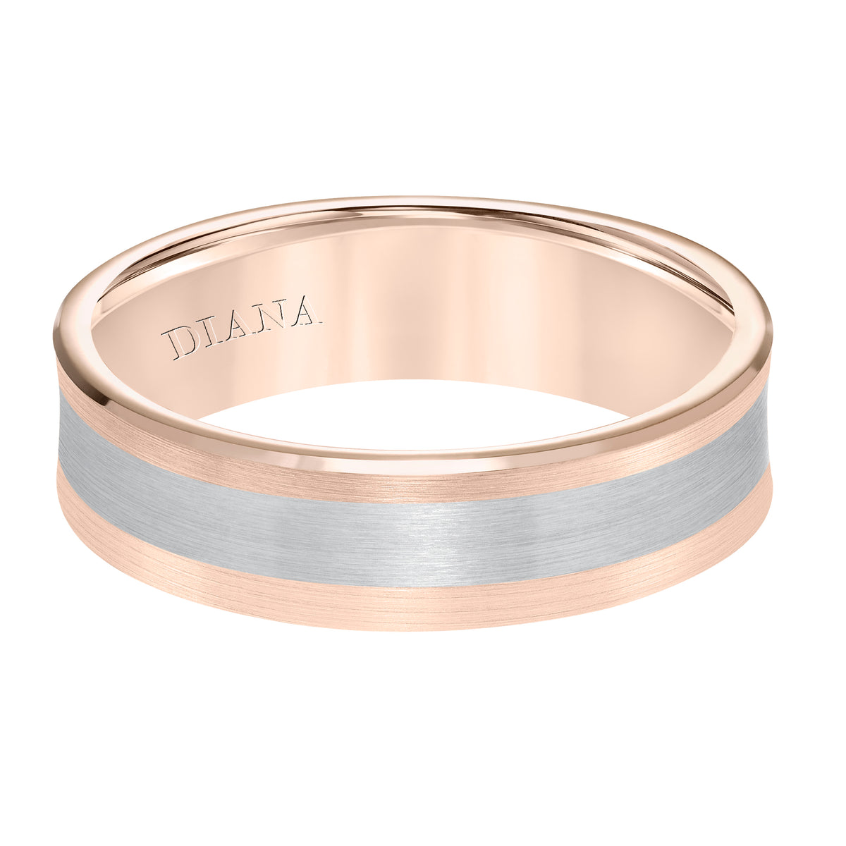 Concave Roll Edge Carved Wedding Band