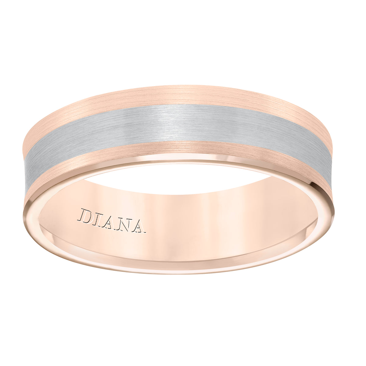 Concave Roll Edge Carved Wedding Band
