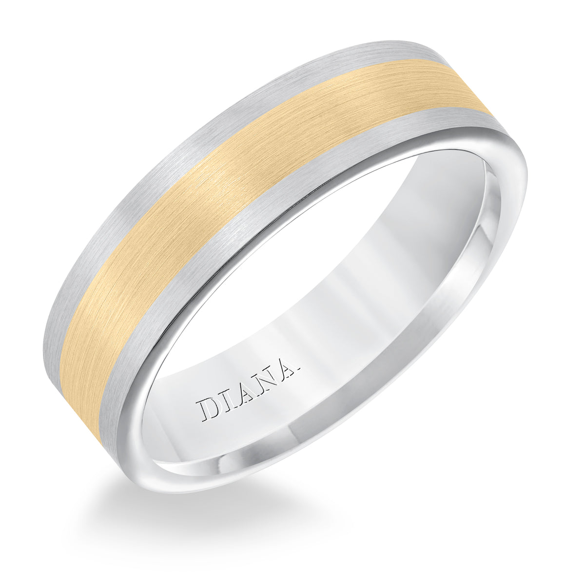 Flat Roll Edge Carved Wedding Band