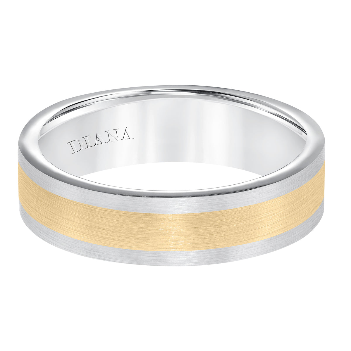Flat Roll Edge Carved Wedding Band