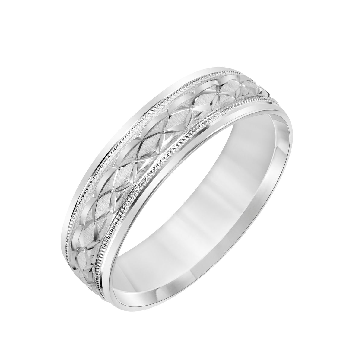 6MM ENGRAVED WEDDING RING