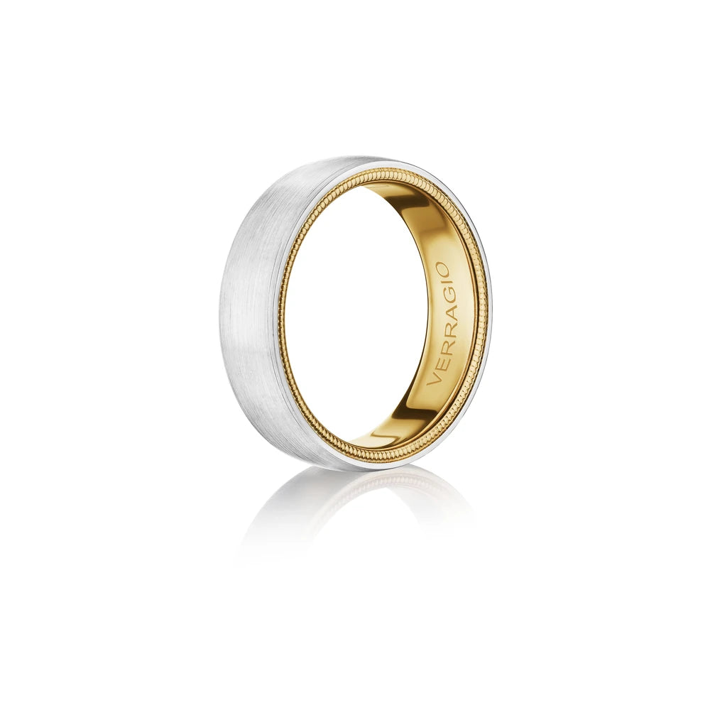 Verragio 14k Two-Tone Gold 6mm Men's Wedding Band