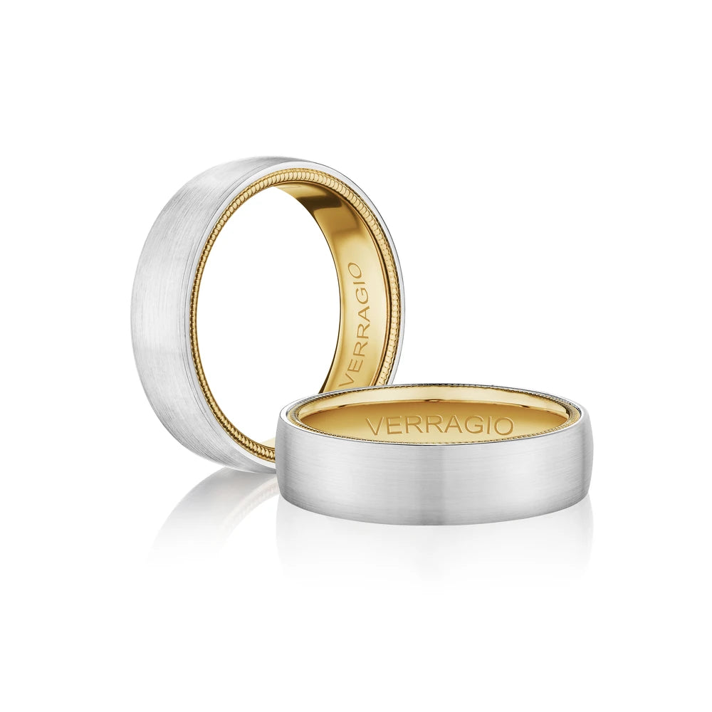 Verragio 14k Two-Tone Gold 6mm Men's Wedding Band