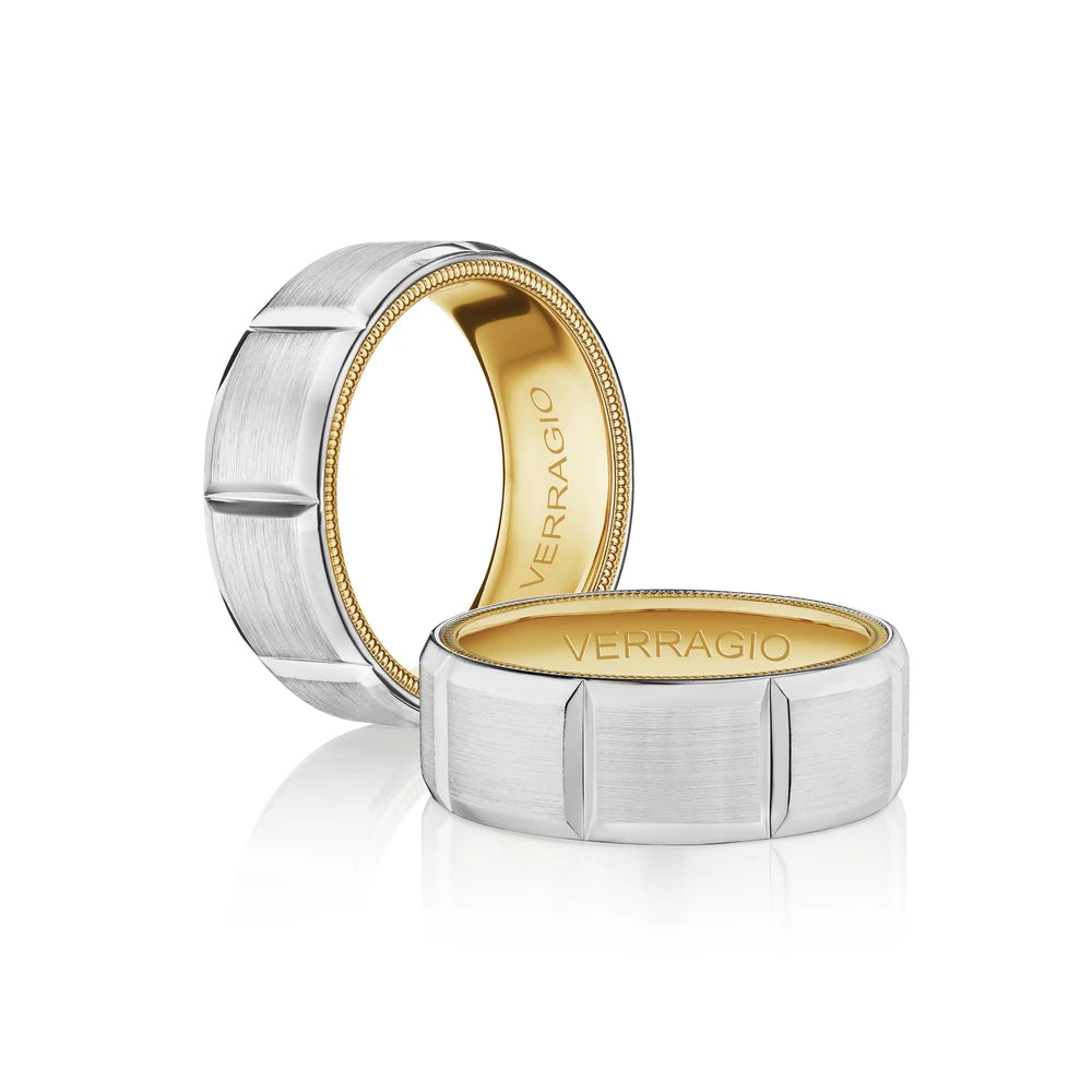 Verragio 14k Two-Tone Gold 8mm Men's Wedding Band