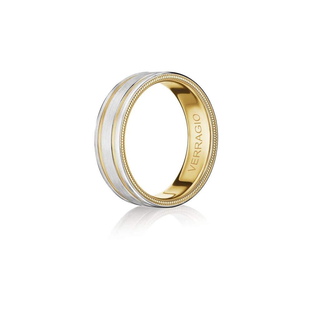 Verragio 14k Two-Tone Gold 7mm Men's Wedding Band