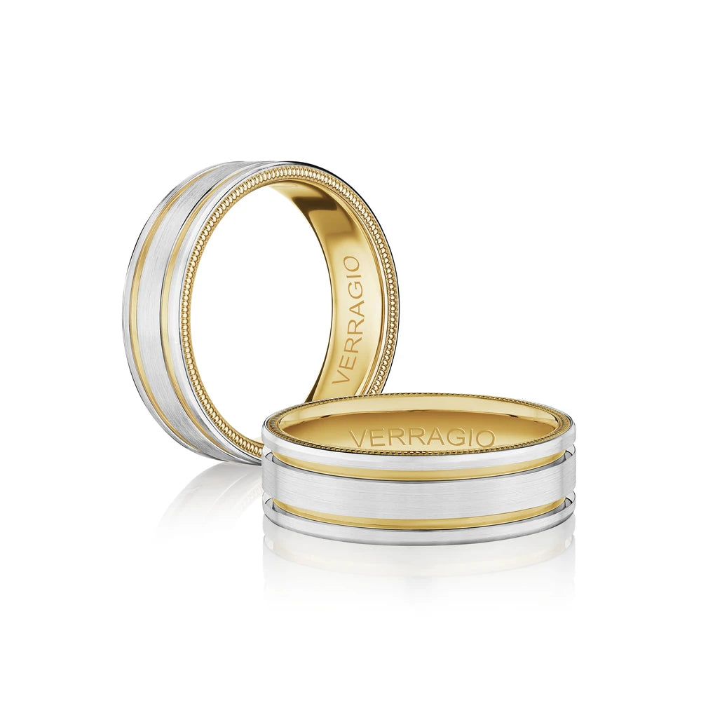 Verragio 14k Two-Tone Gold 7mm Men's Wedding Band