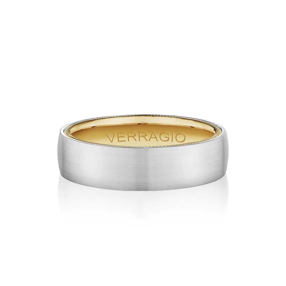 Verragio 14k Two-Tone Gold 6mm Men's Wedding Band
