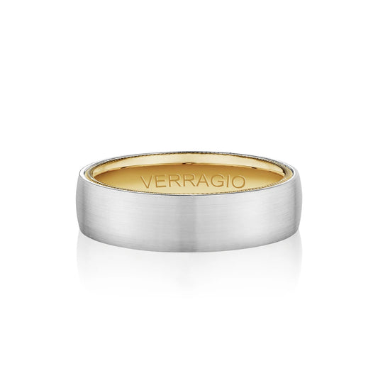 Verragio 14k Two-Tone Gold 6mm Men's Wedding Band