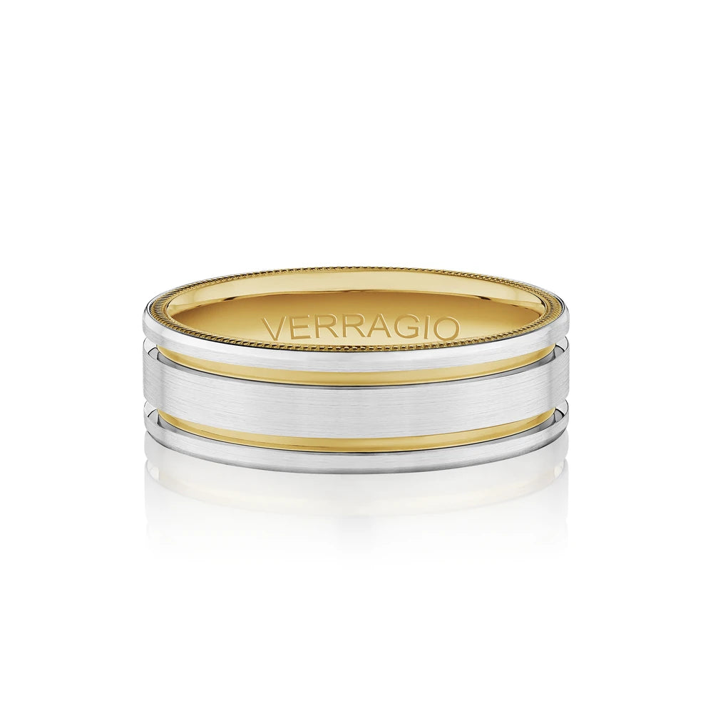 Verragio 14k Two-Tone Gold 7mm Men's Wedding Band