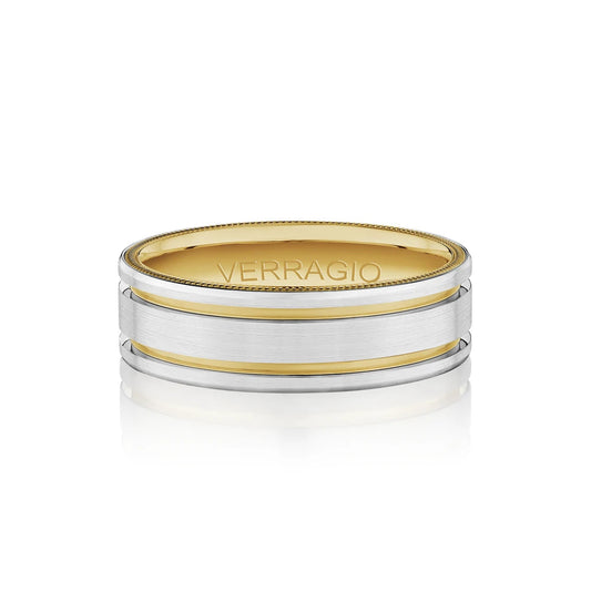 Verragio 14k Two-Tone Gold 7mm Men's Wedding Band