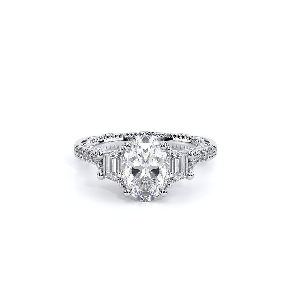 Verragio Venetian Oval Three-Stone Diamond Engagement Semi-Mount, AFN-5086OV, 0.90ctw