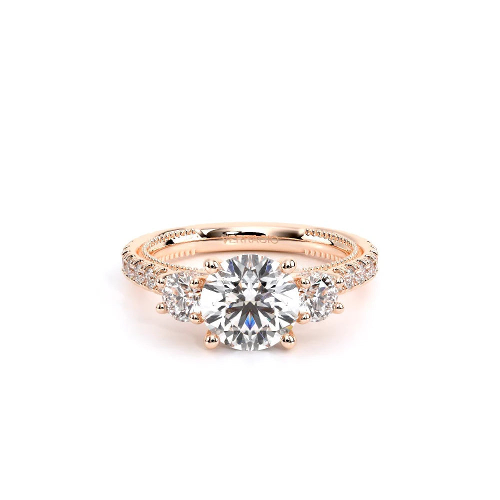 Verragio Renaissance Round Three-Stone Diamond Engagement Semi-Mount, V-993R-1.7