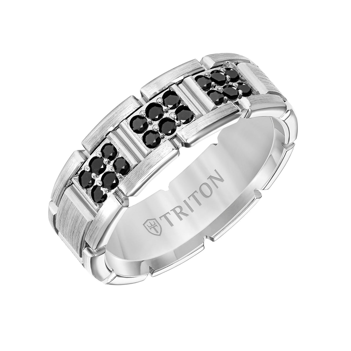 7MM Engraved Diamond Ring