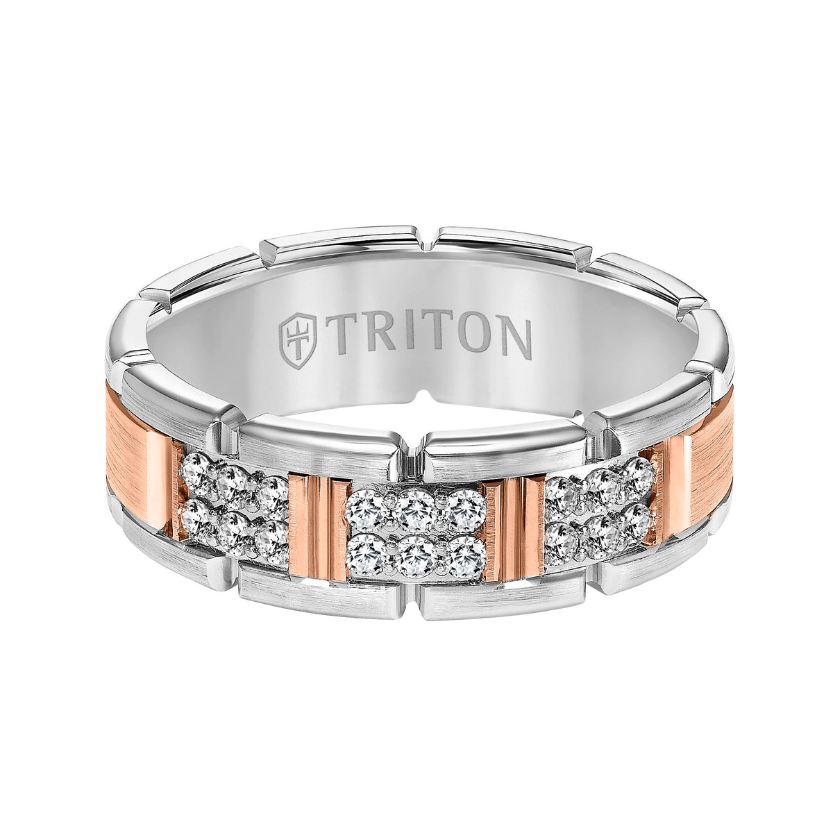7MM Engraved Diamond Ring