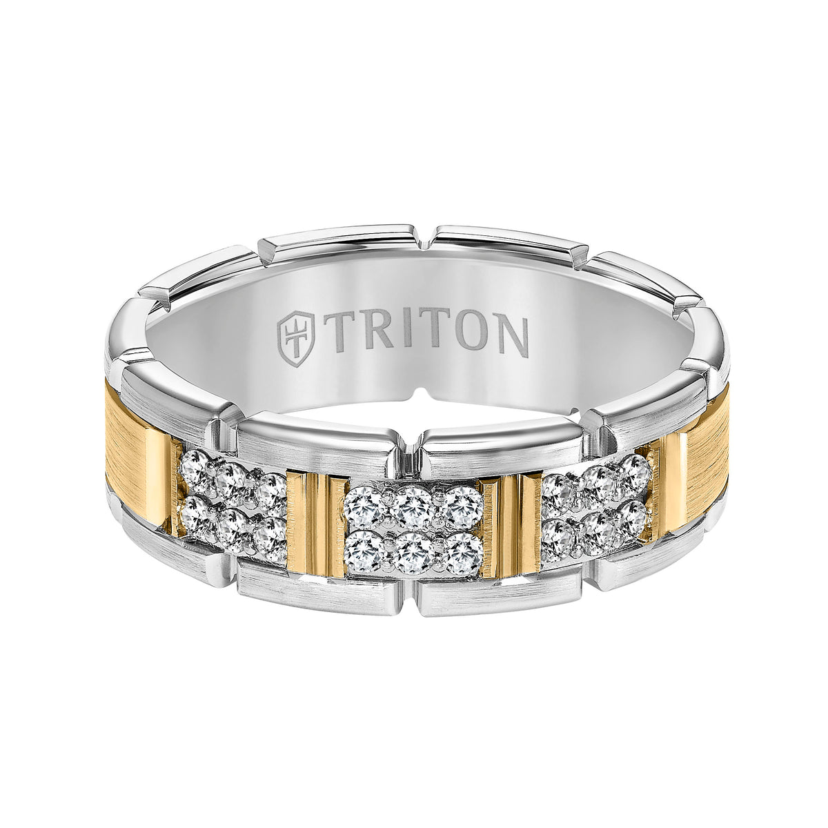 7MM Engraved Diamond Ring