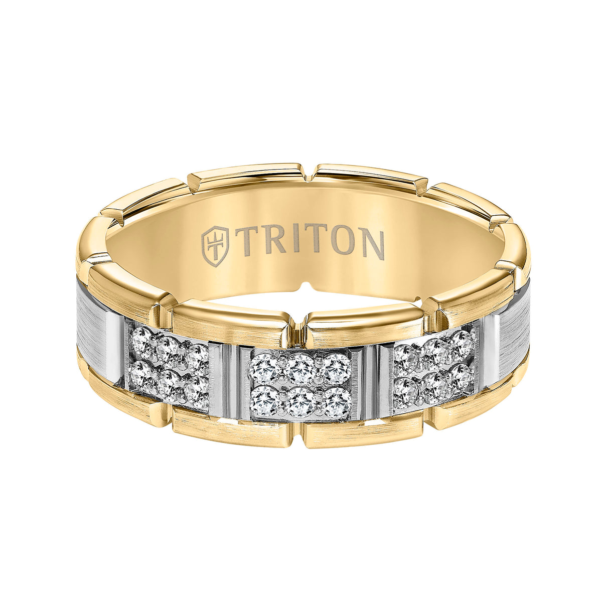 7MM Engraved Diamond Ring