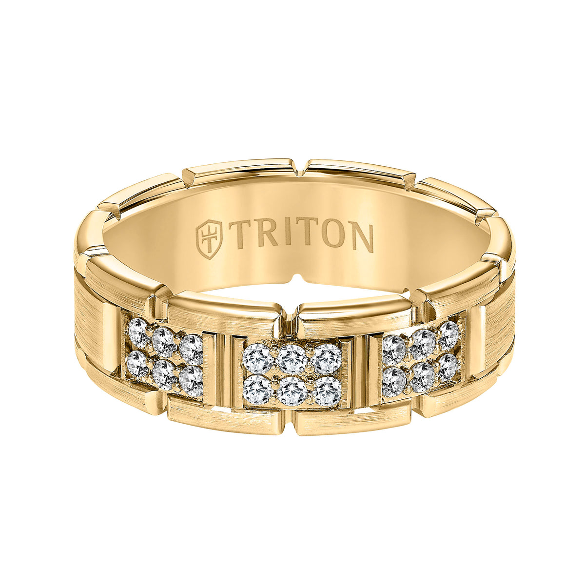 7MM Engraved Diamond Ring