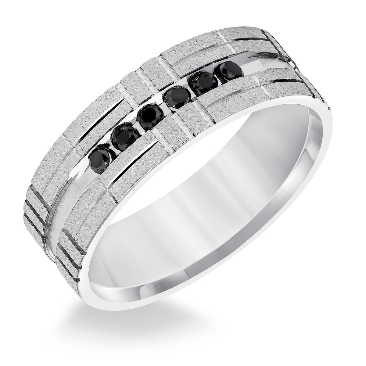 Flat Edge To Edge Diamond Wedding Band