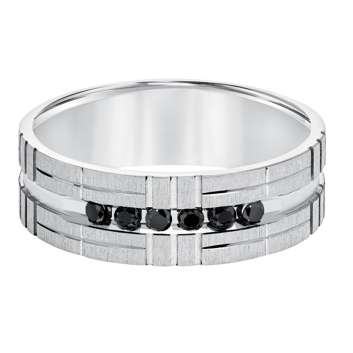 Flat Edge To Edge Diamond Wedding Band