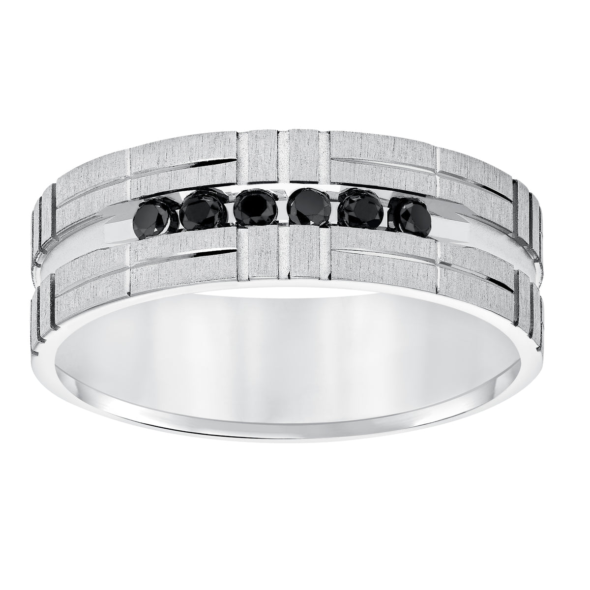 Flat Edge To Edge Diamond Wedding Band