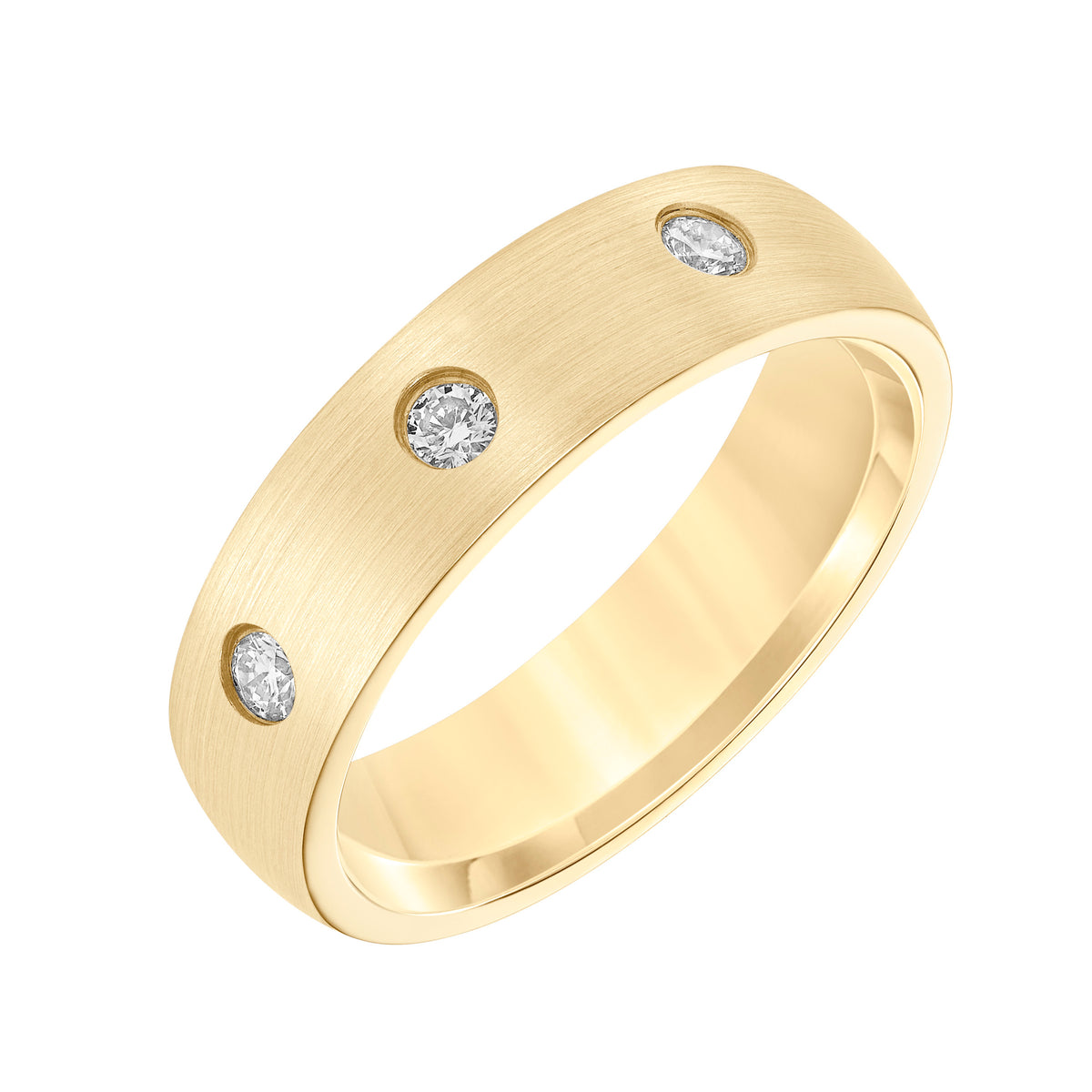 6MM Engraved Diamond Ring
