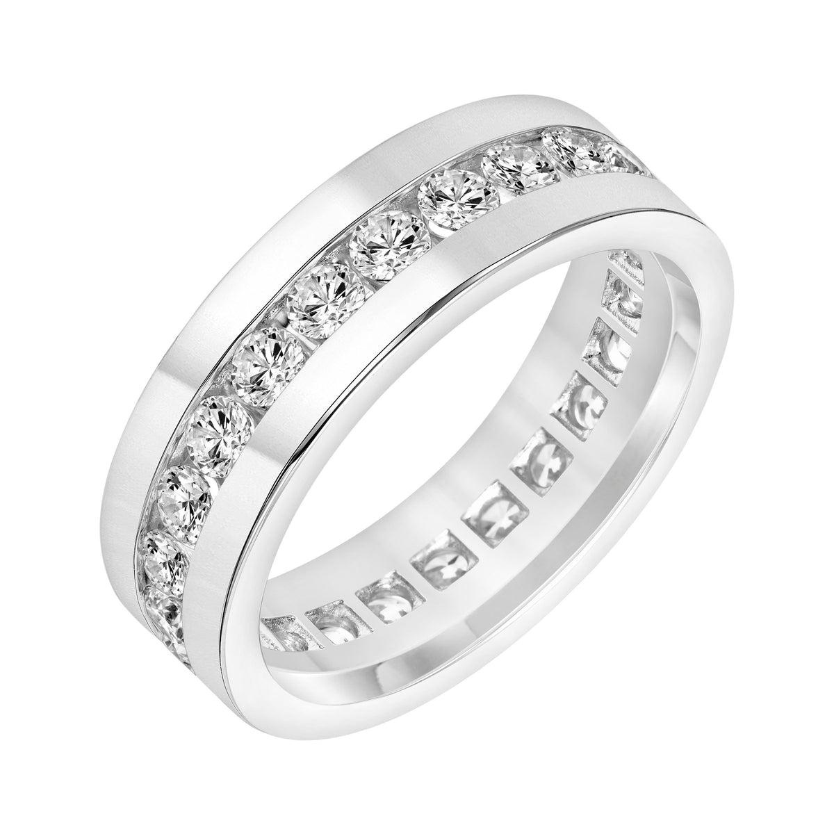 7mm Men's Lab-Grown Round Diamond Eternity Band