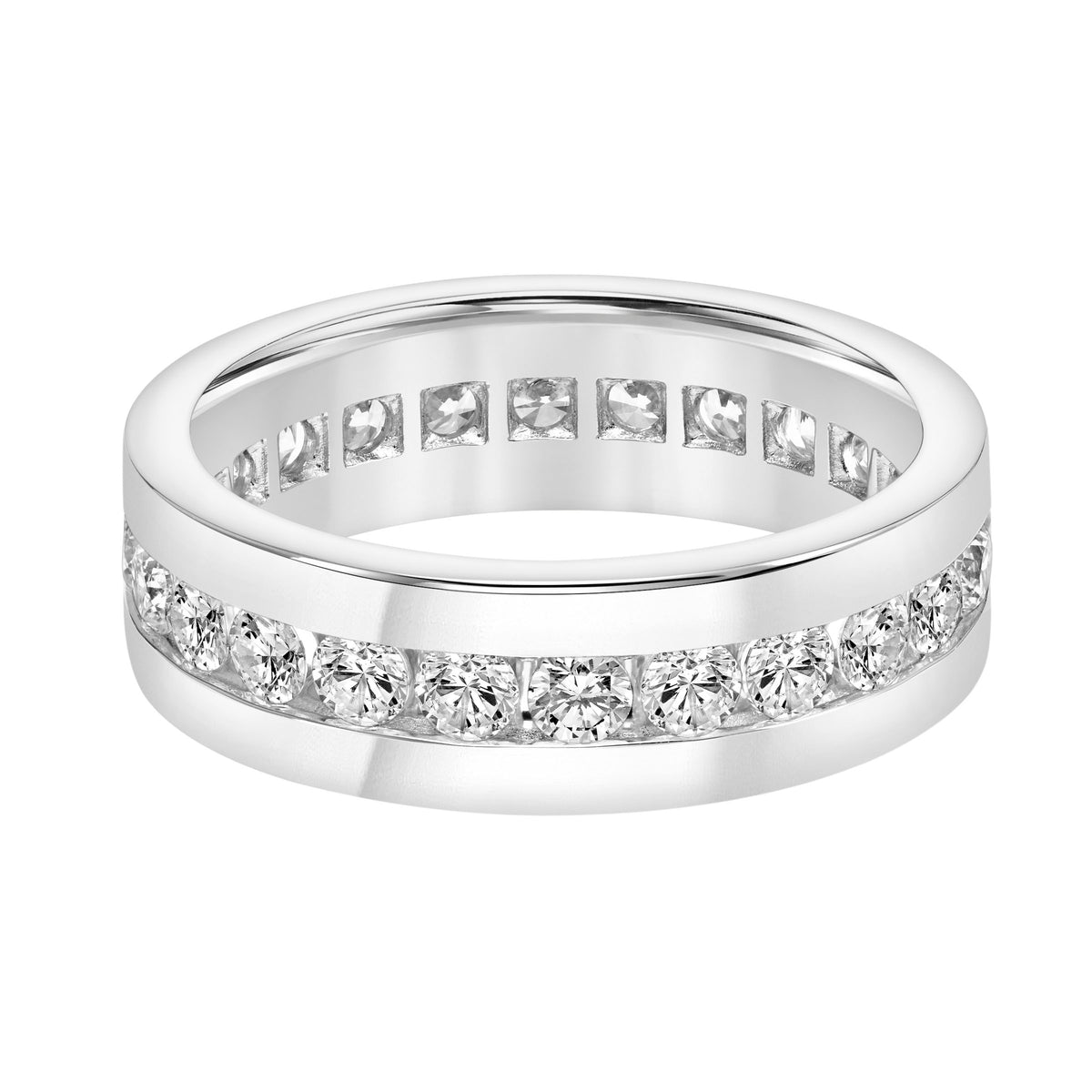 7mm Men's Lab-Grown Round Diamond Eternity Band