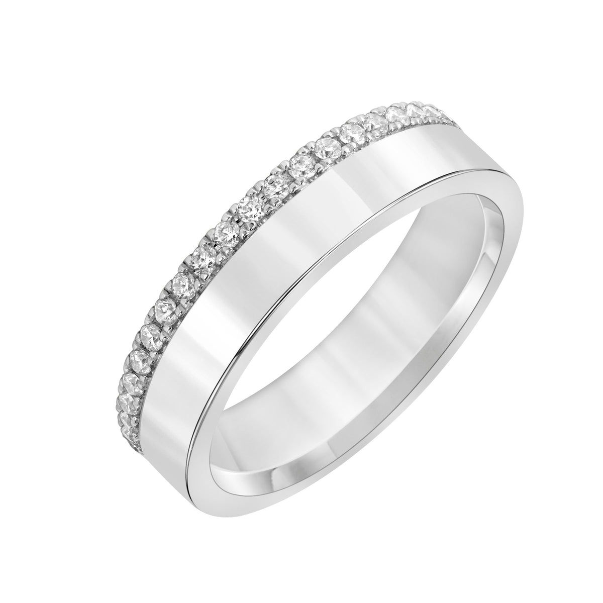 5mm Asymmetrical Diamond Eternity Band