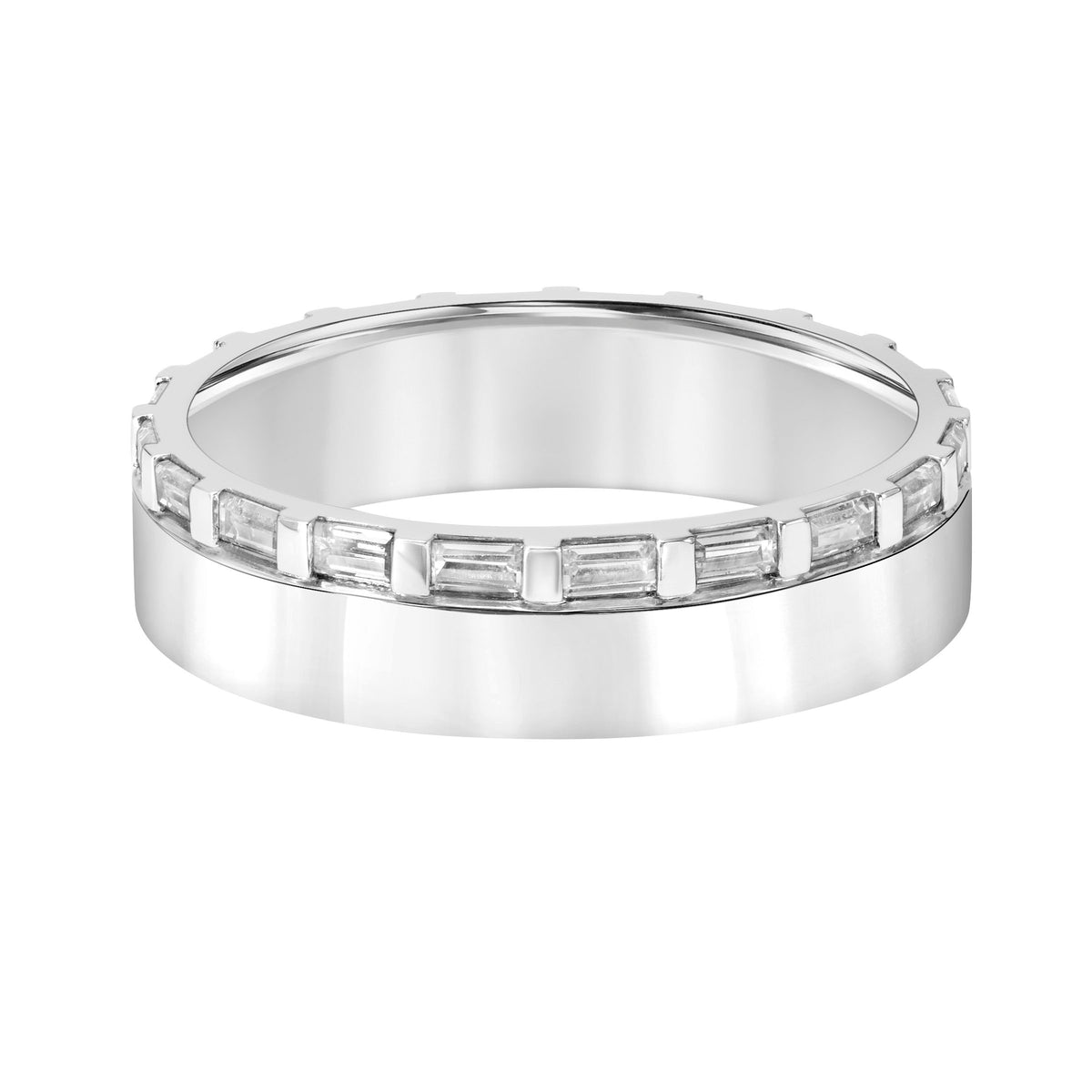 5mm Asymmetrical Baguette Diamond Eternity Band