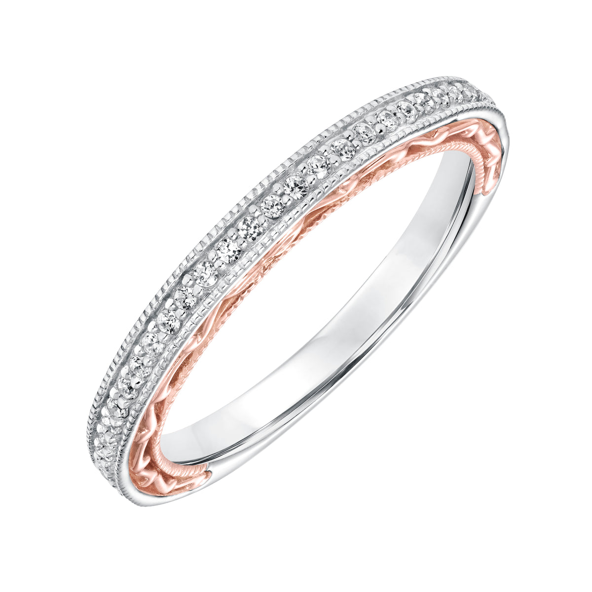 Diamond Filigree and Milgrain Band to Match 31-10010