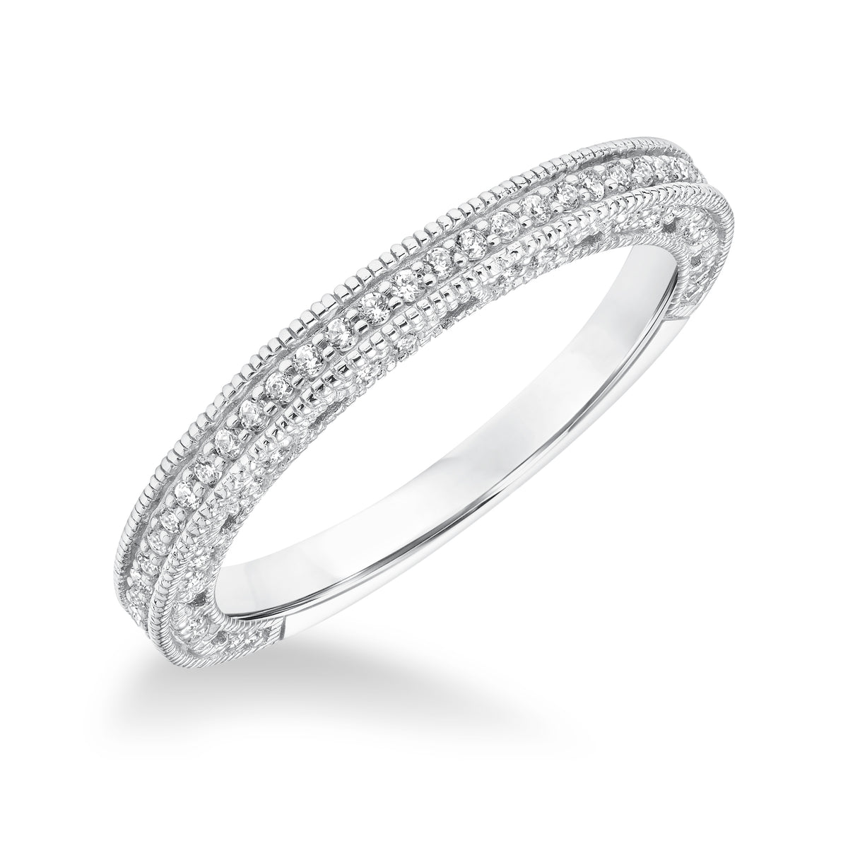 Diamond  Filigree And Milgrain Wedding Band to Match 31-10012