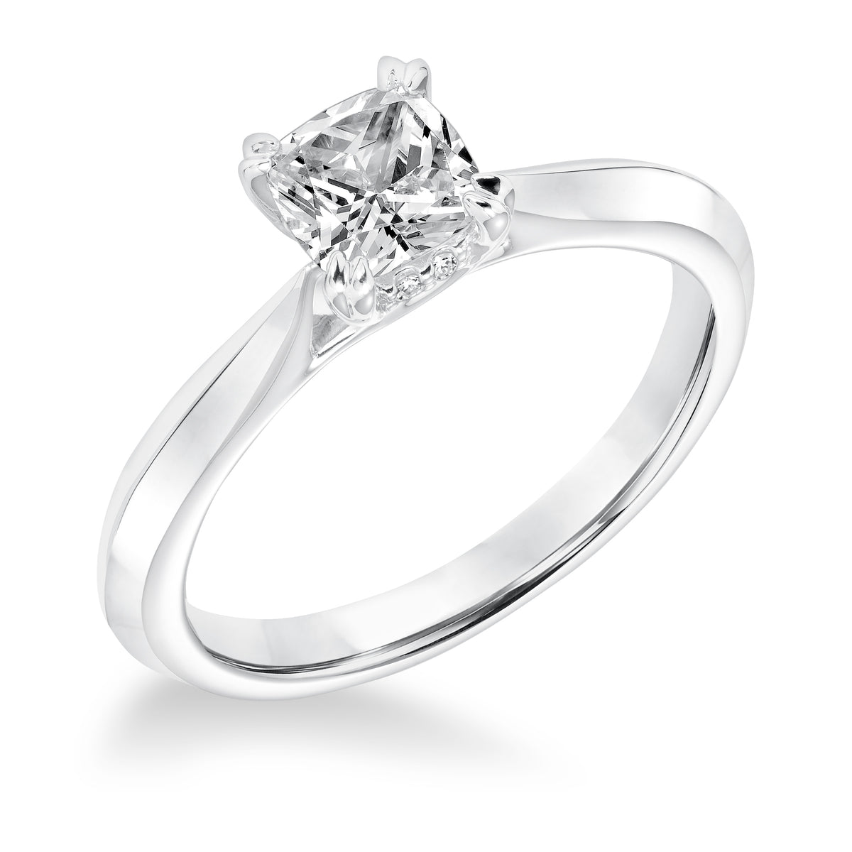 Classic Diamond Solitaire With Surprise Diamonds Engagement Ring
