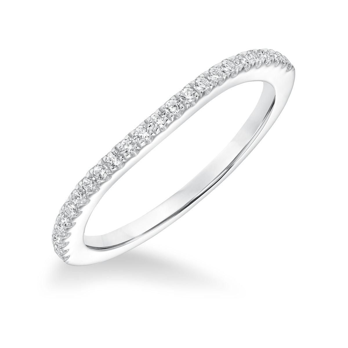 Diamond Curved Milgrain Wedding Band to Match 31-10044