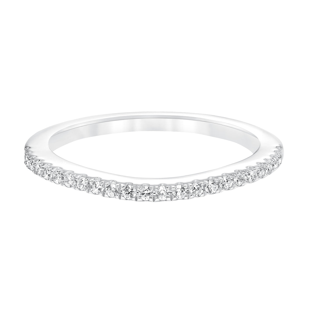 Diamond Curved Milgrain Wedding Band to Match 31-10044