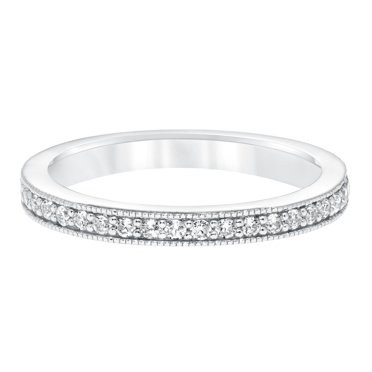 Diamond Prong Set with Milgrain Wedding Band to Match 31-11006ERW