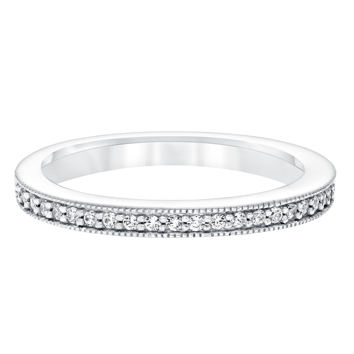 Diamond Prong Set with Milgrain Wedding Band to Match 31-11016EUW