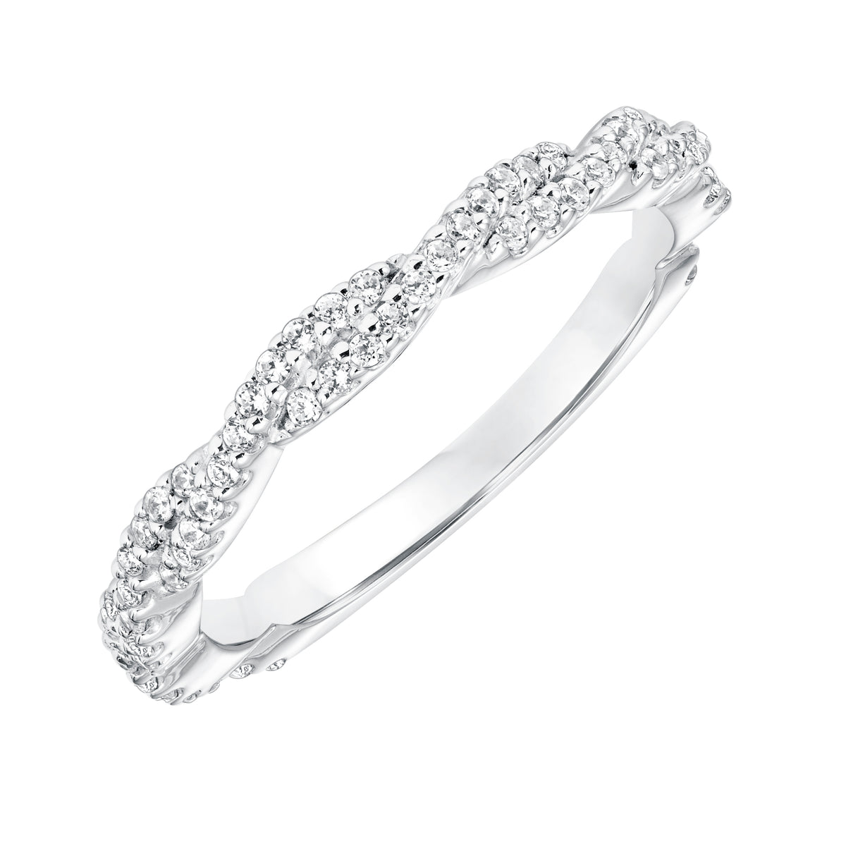 Diamond Prong Set  Twisted Wedding Band to Match 31-11020ERW