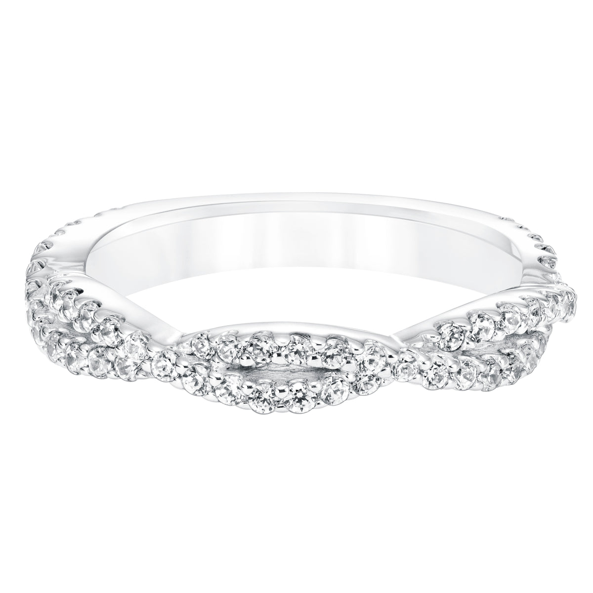 Diamond Prong Set Twisted Wedding Band to Match 31-11022ERW