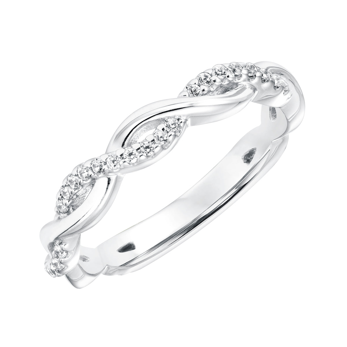 Diamond Prong Set Twisted Wedding Band to Match 31-11023ERW