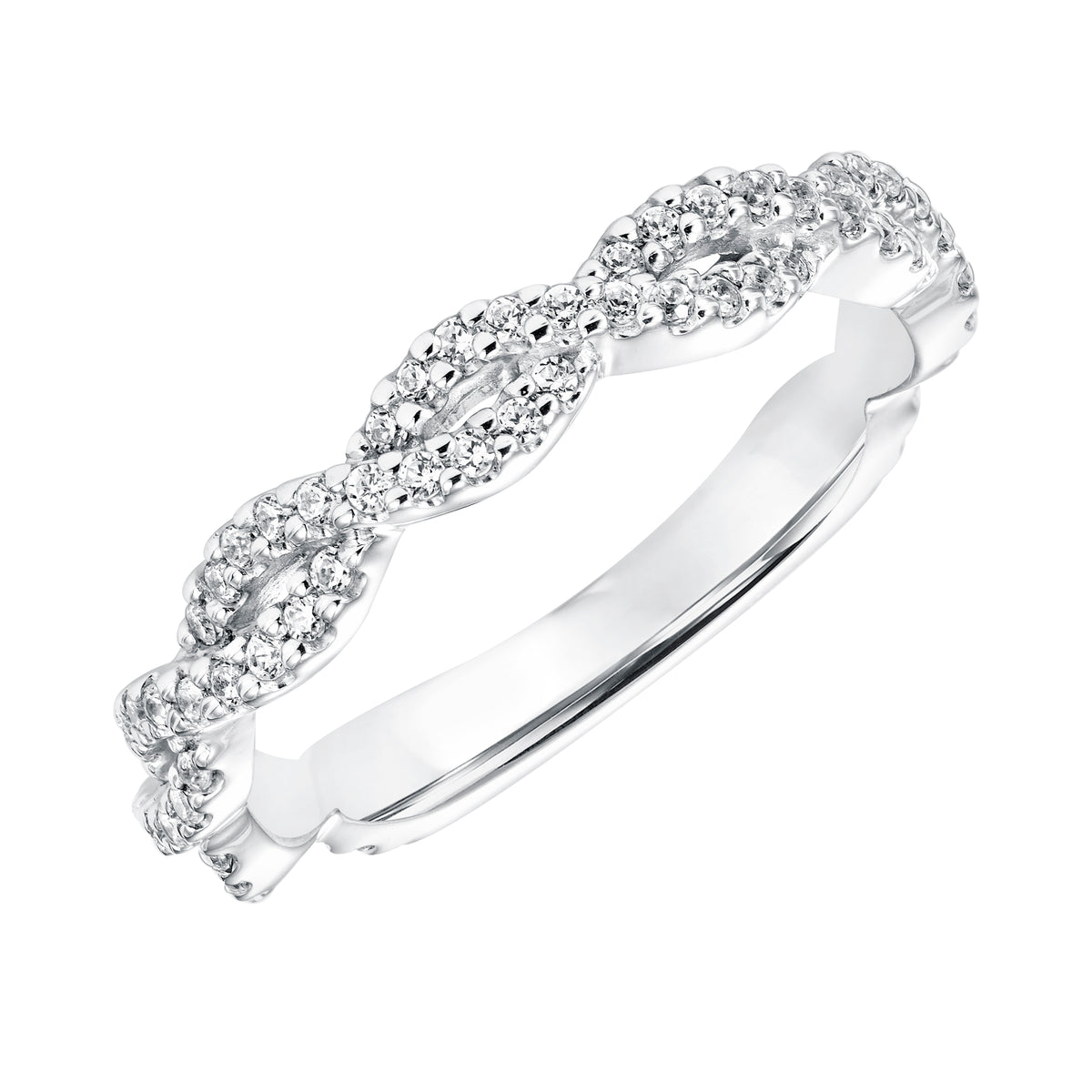 Diamond Prong Set Twisted Wedding Band to Match 31-11024ERW
