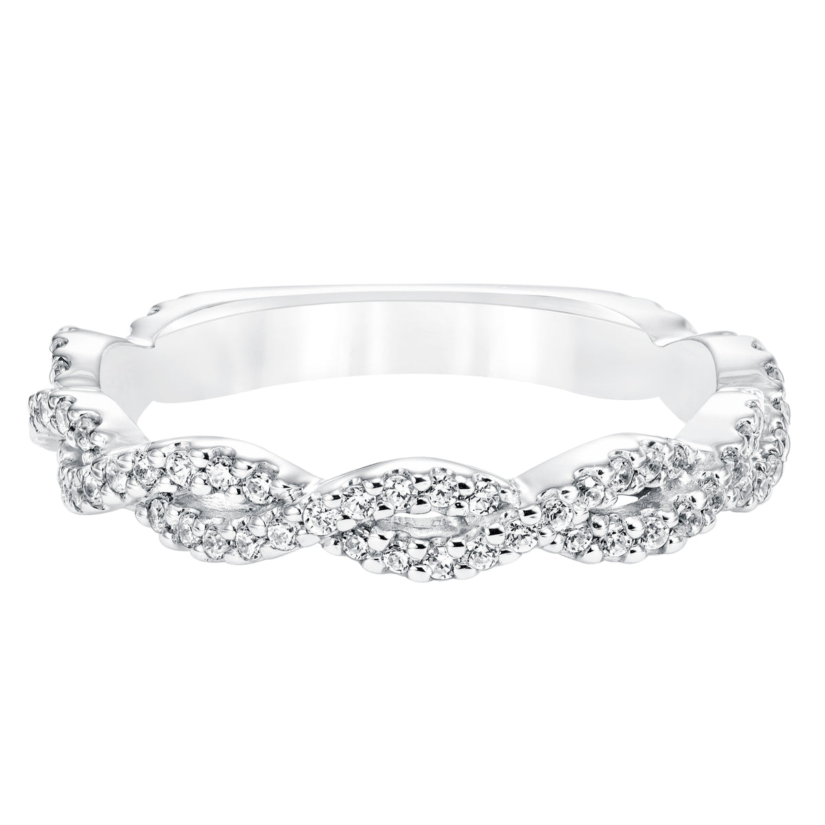 Diamond Prong Set Twisted Wedding Band to Match 31-11024ERW