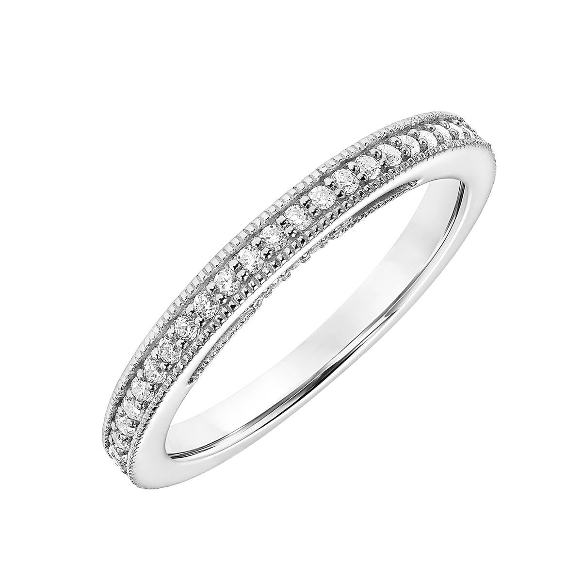 Diamond Wedding Band with Filigree and Milgrain Detail to Match 31-11051