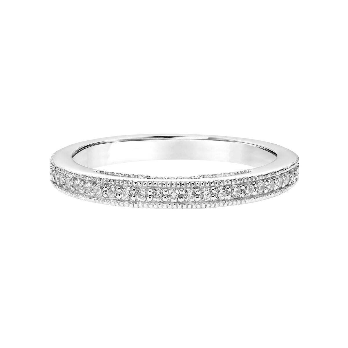 Diamond Wedding Band with Filigree and Milgrain Detail to Match 31-11051