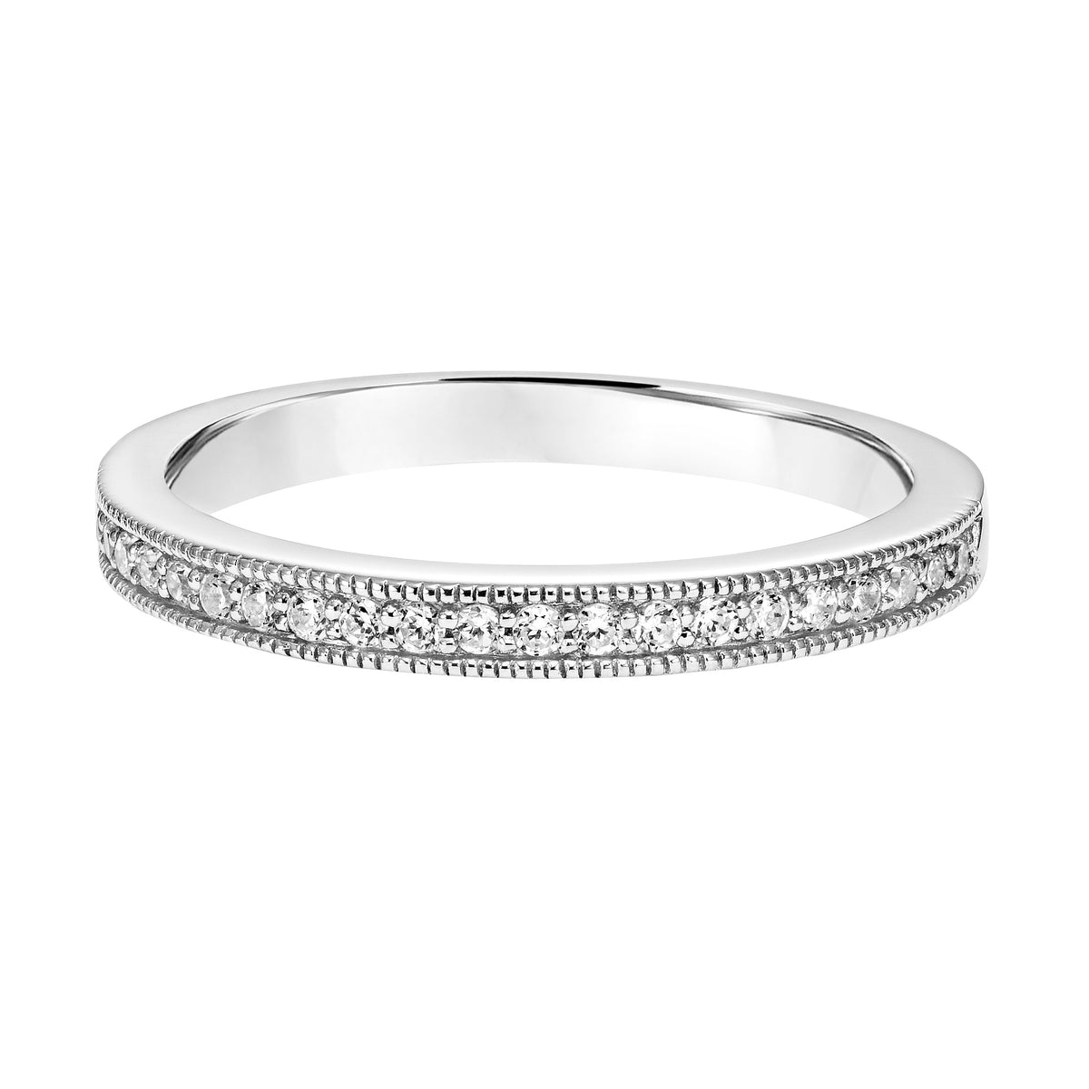 Diamond Wedding Band with  Milgrain Detail to Match 31-11052