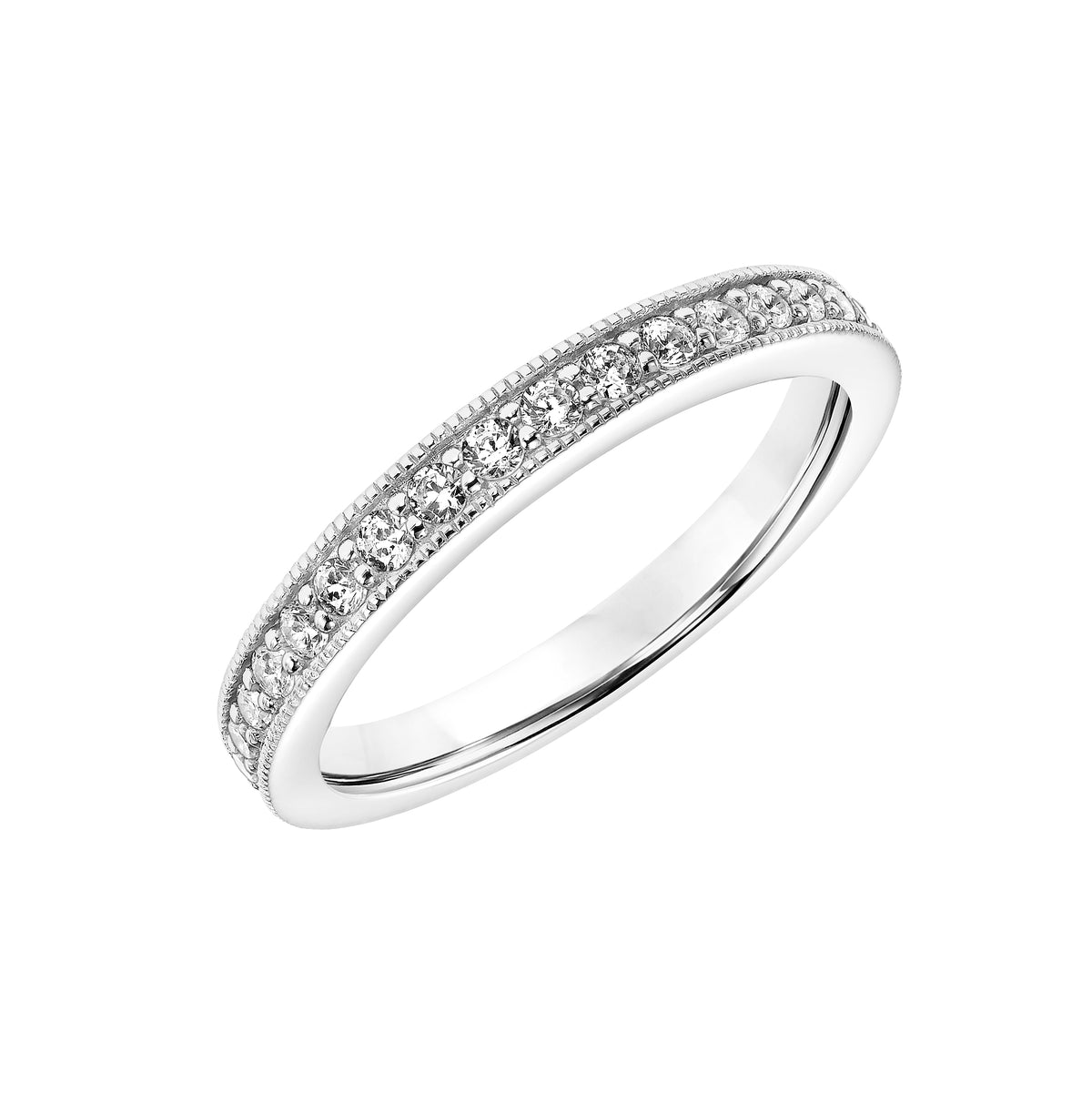 Diamond Wedding Band with  Milgrain Detail to Match 31-11054