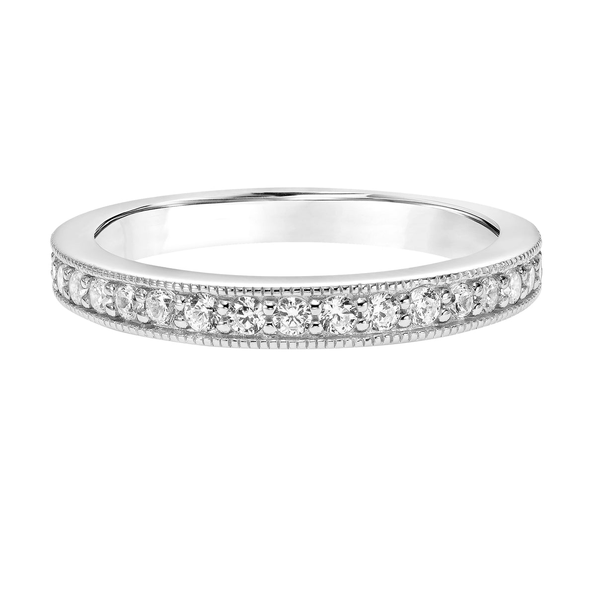 Diamond Wedding Band with  Milgrain Detail to Match 31-11054