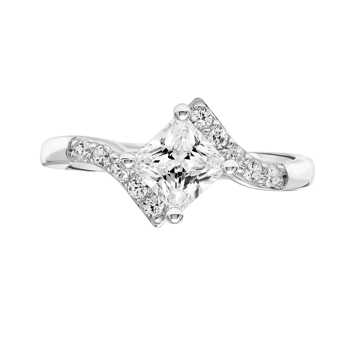5 Stone Diamond Tipped Bypass Design