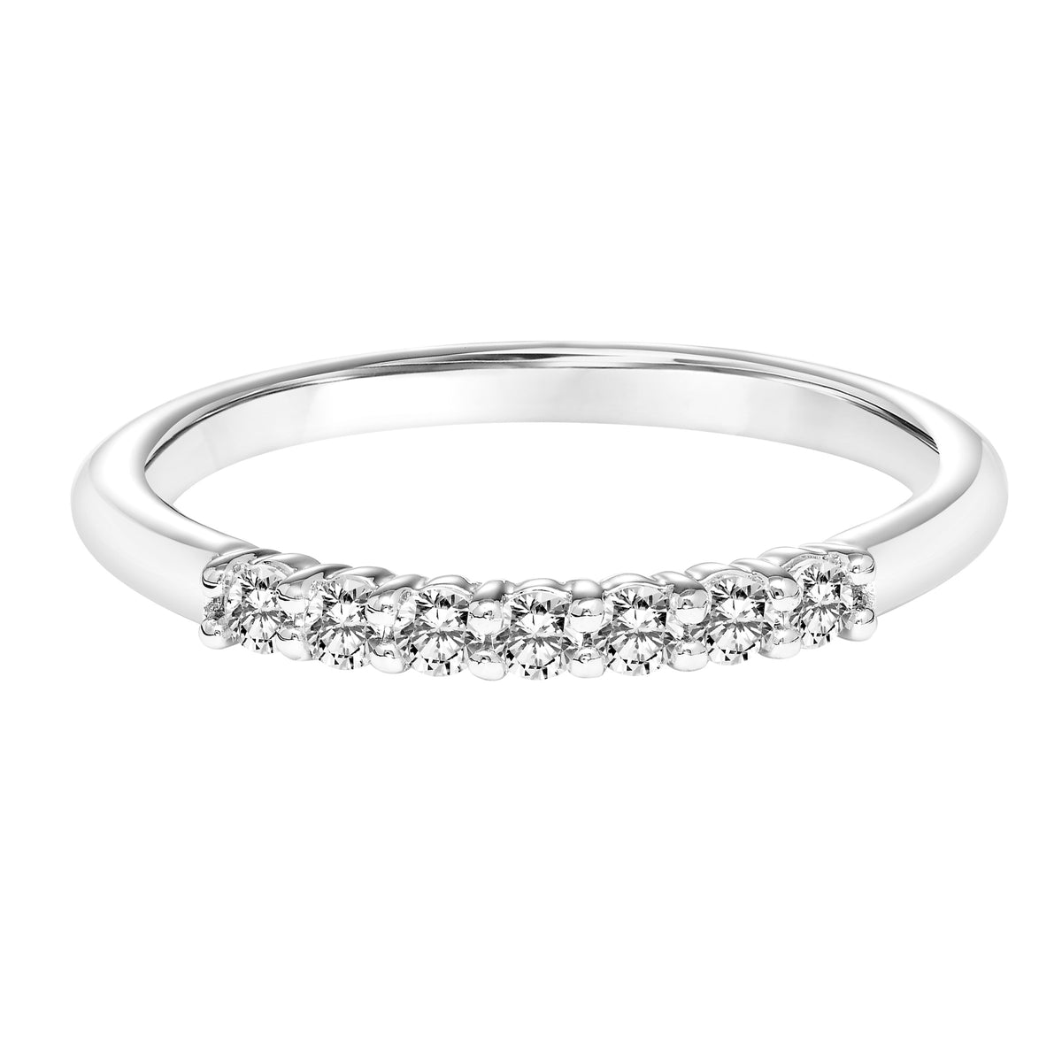 Classic Wedding Band with Round Diamonds