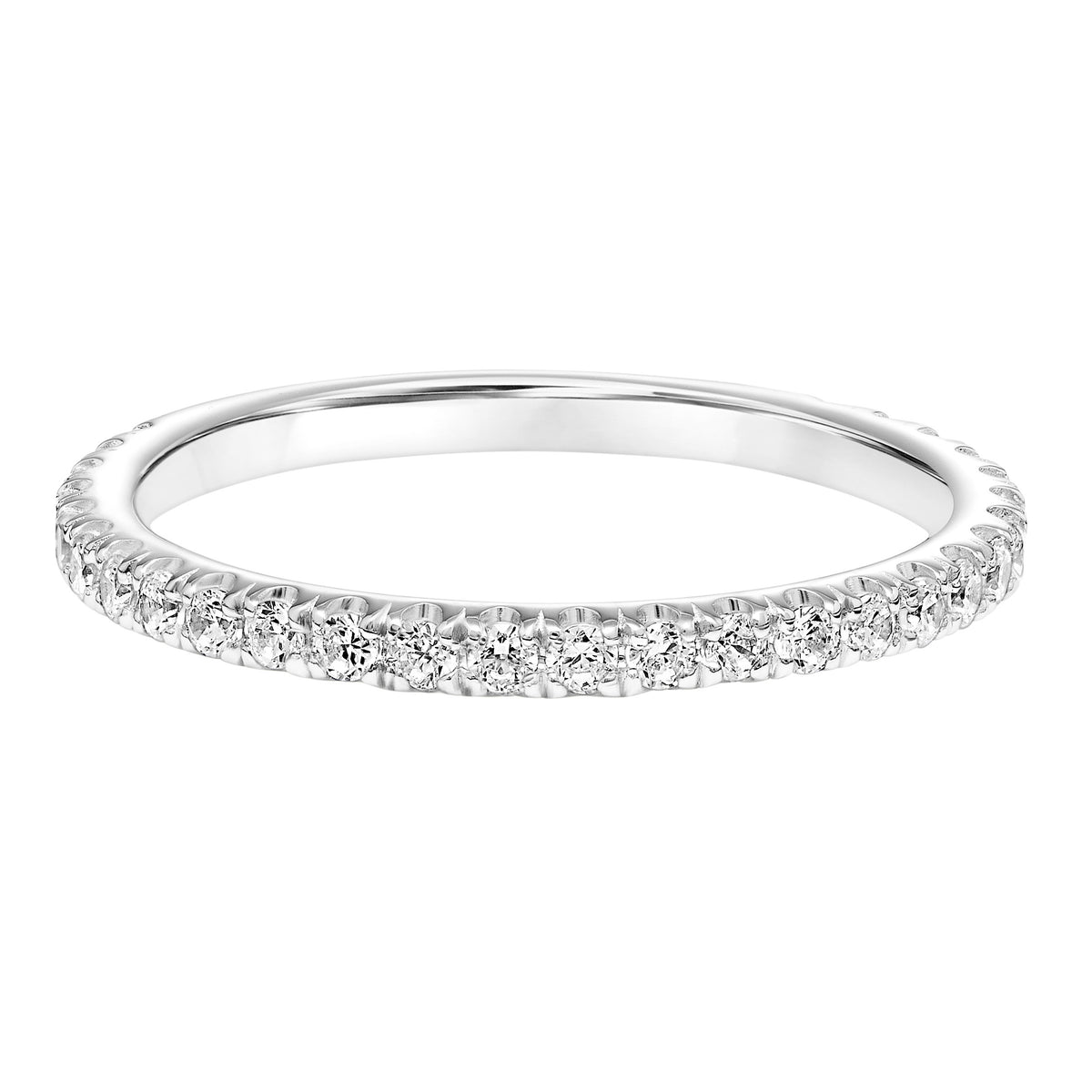 Classic Wedding Band with Round Diamonds